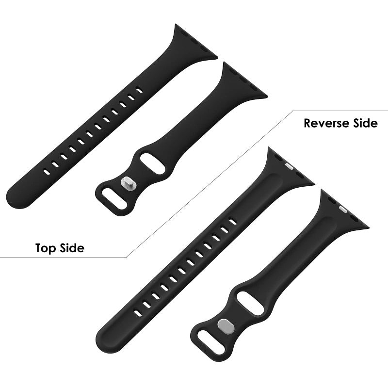 SWEES Sport Band Compatible with iWatch 38mm/40mm, 3 Packs Narrow Soft Silicone Slim Thin Small Replacement Wristband Compatible for iWatch Series 6 5 4 3 2 1 SE Sport Edition Women Men - Image 4
